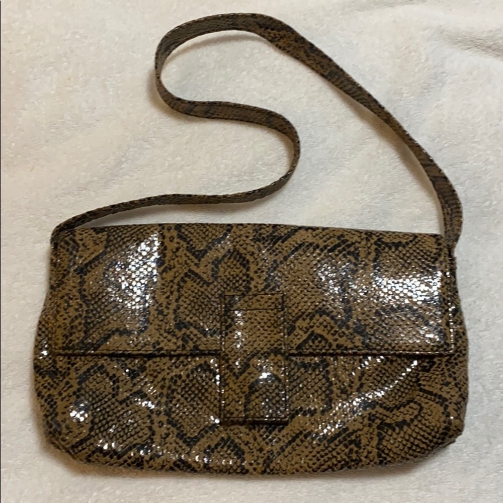 Vintage Avignon Snakeskin Python Pattern Bag Purse - image 1